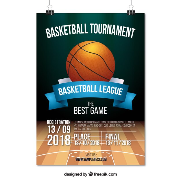 cartaz torneio de basquete
