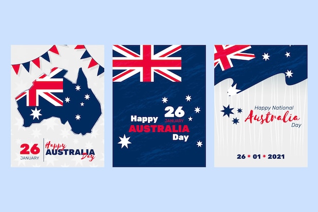 Cartões comemorativos do dia da Austrália
