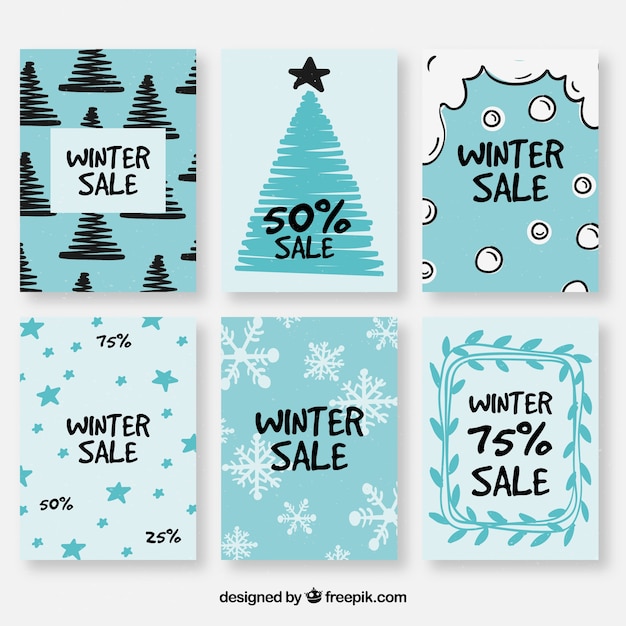 Cartões de venda de inverno