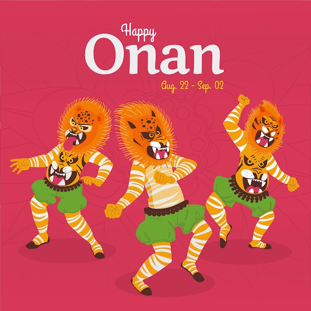 Cartoon onam illustration