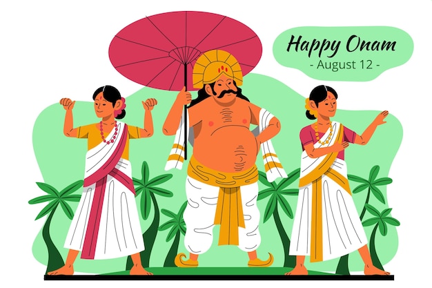 Cartoon onam illustration