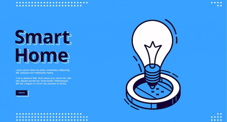Vetor grátis casa inteligente isométrica com iot lâmpada