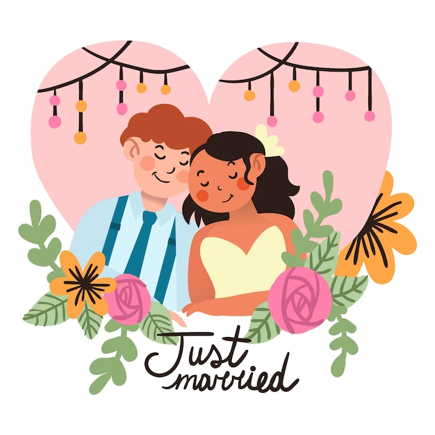 Casais de casamento lindo