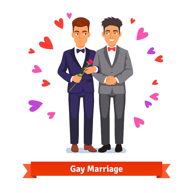 Vetor grátis casal casal gay e amor