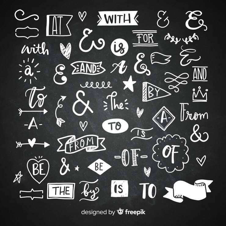 Vetor grátis casamento e comercial e slogans lettering