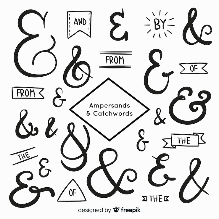 Vetor grátis casamento e comercial e slogans lettering