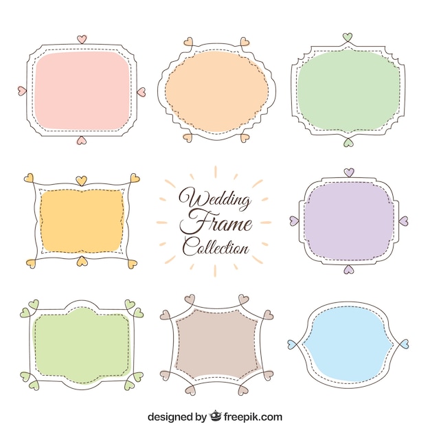 Casamento molda a coleção em cores pastel