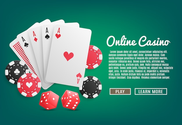 Vetor grátis casino online realista