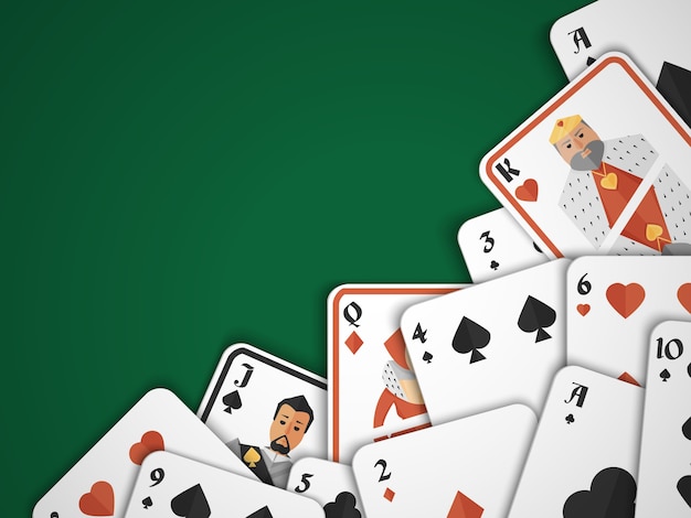 Vetor grátis casino poker risco de risco jogos jogando cartas ilustração vetorial de fundo