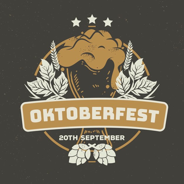 Celebração da oktoberfest de design vintage