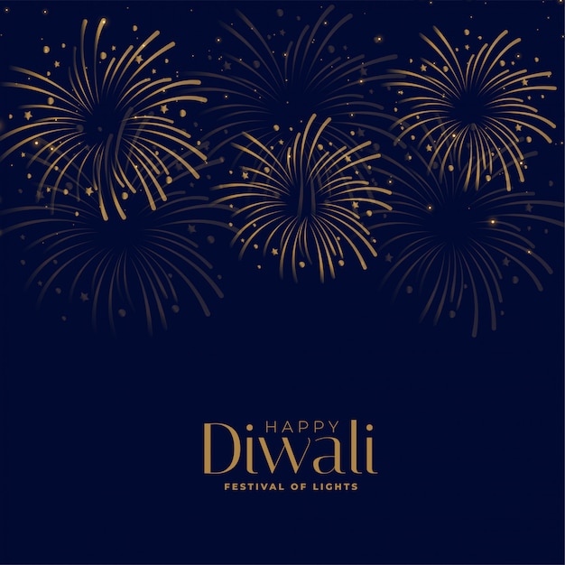 Vetor grátis celebração de fogo de artifício festival feliz diwali