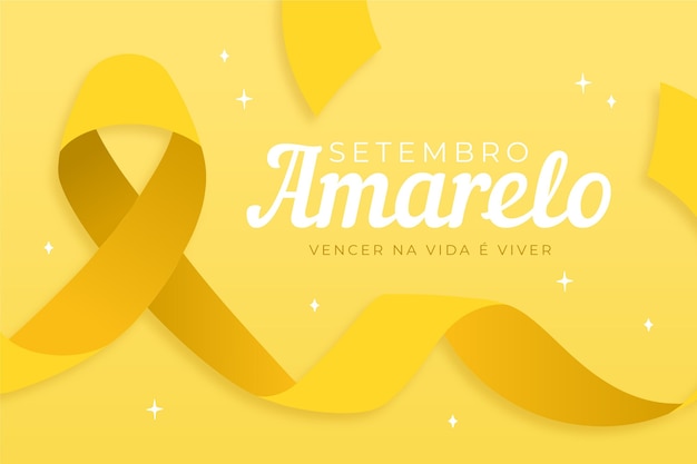 Vetor grátis celebração de setembro amarelo