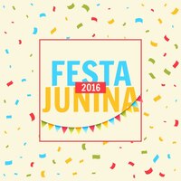 Celebração festa junina com confetti