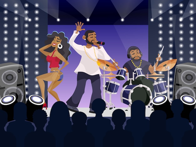 Cena de Concerto de Rap