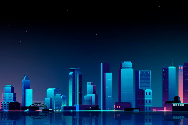 Cena urbana à noite