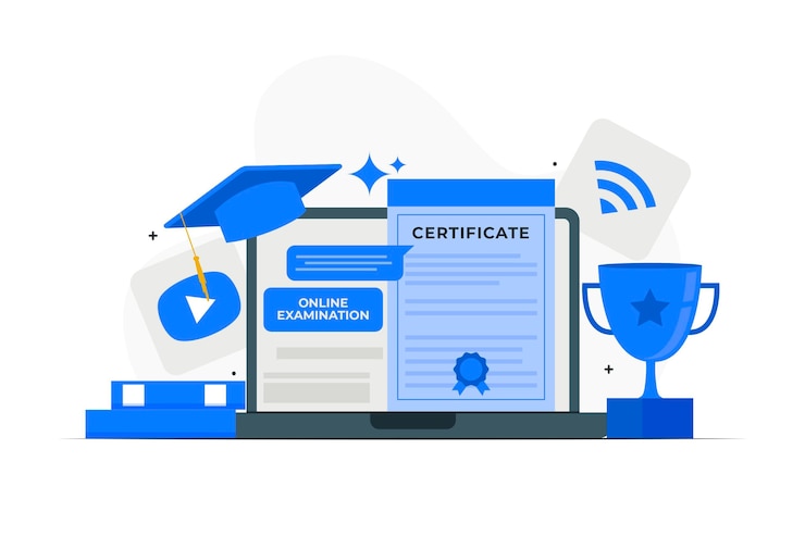 Vetor grátis certificação online