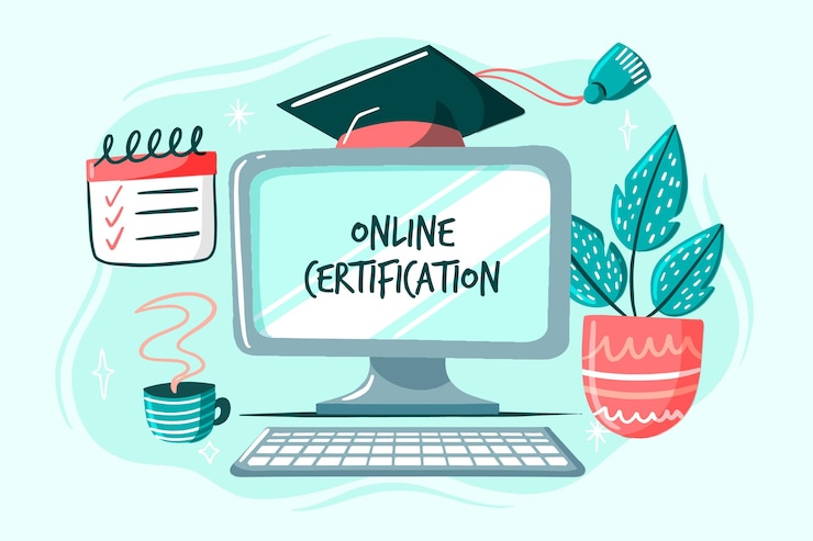 Vetor grátis certificação online