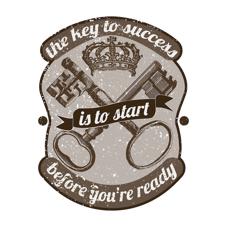 Vetor grátis chave para ilustração de sucesso