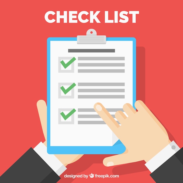Checklist no design plano