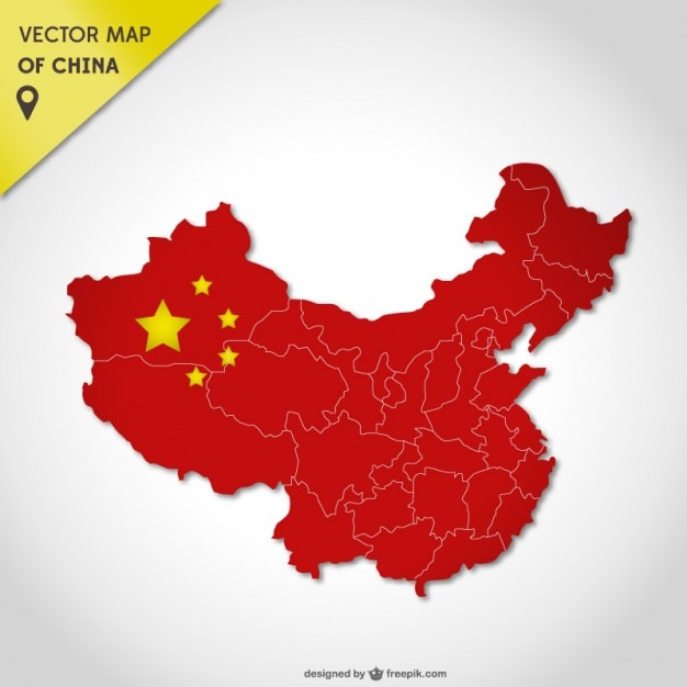 Vetor grátis china vetor mapa