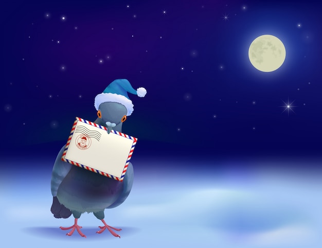 Christmas Post Pigeon