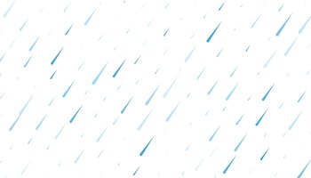 Vetor grátis chuva com gotas de água caindo no fundo branco