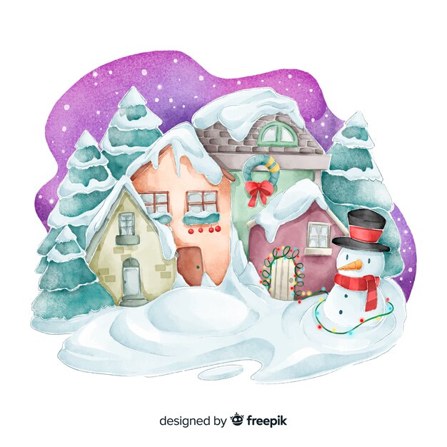Cidade de Natal em aquarela