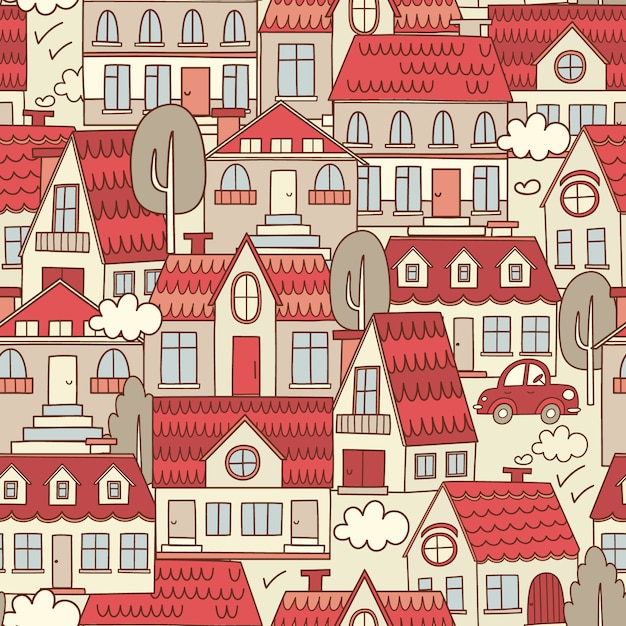 Vetor grátis cidade, ilustração, desenho