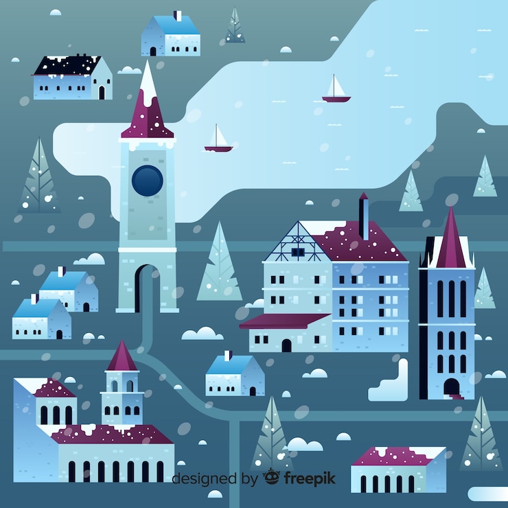 Vetor grátis cidade natal em design plano
