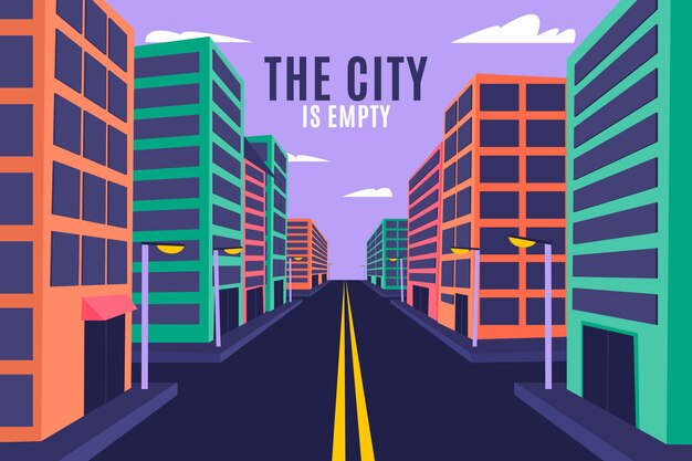 Cidade vazia em tempo de pandemia