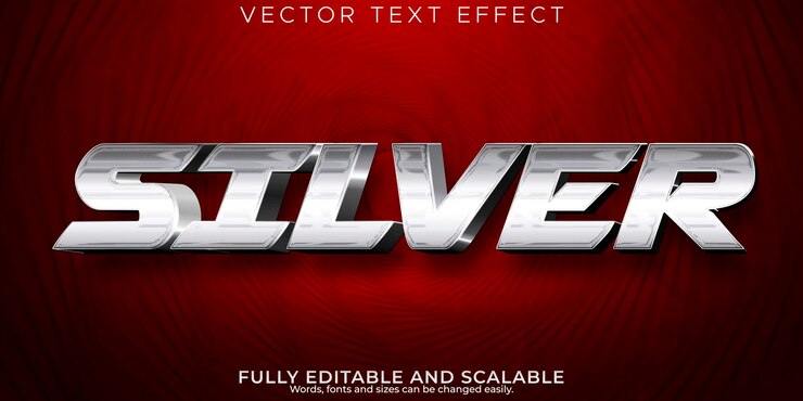 Vetor grátis cinema editável de efeito de texto metálico prateado e estilo de texto de ferro