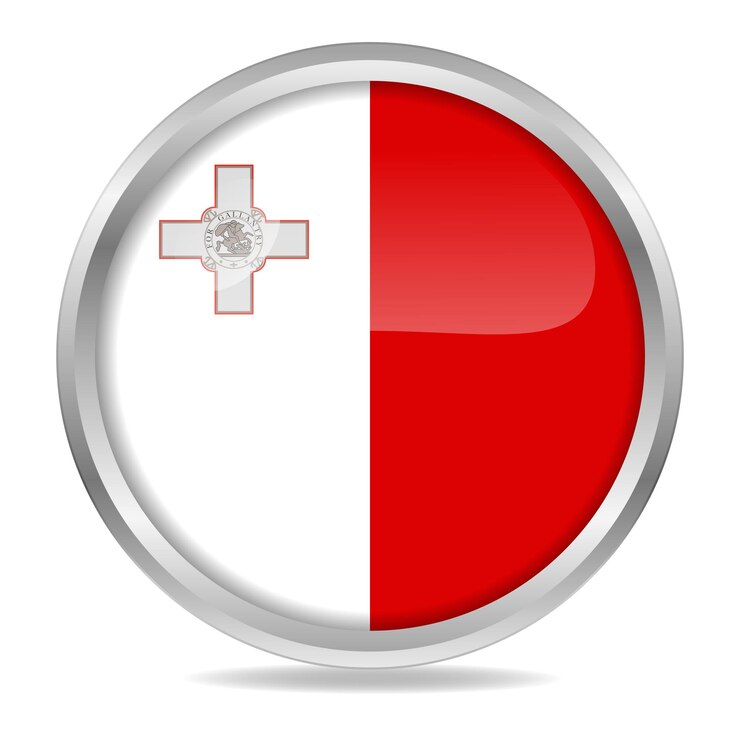 Vetor grátis círculo de botão gradiente da bandeira de malta