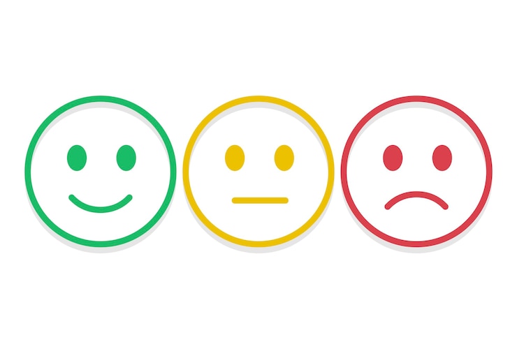 Vetor grátis círculos de feedback de experiência do usuário de emoji