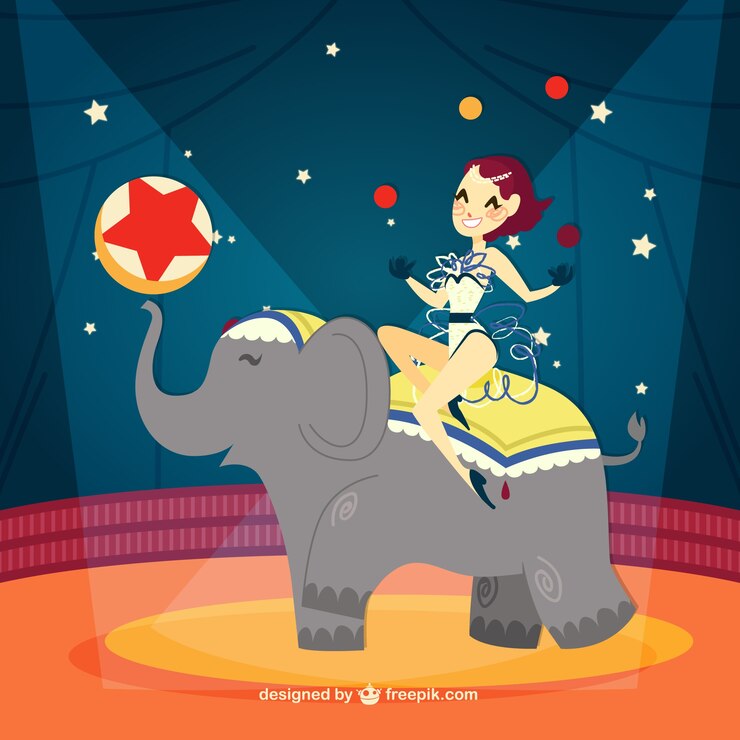 Vetor grátis circus show incrível ilustração