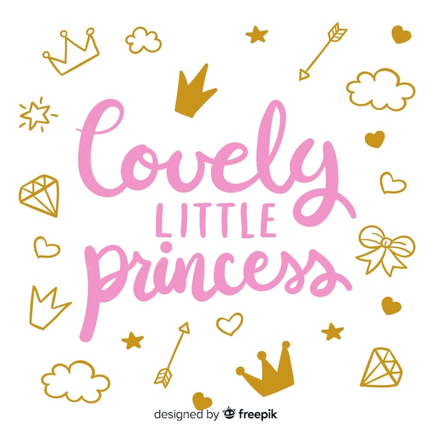 Citação de letras com estilo princesa