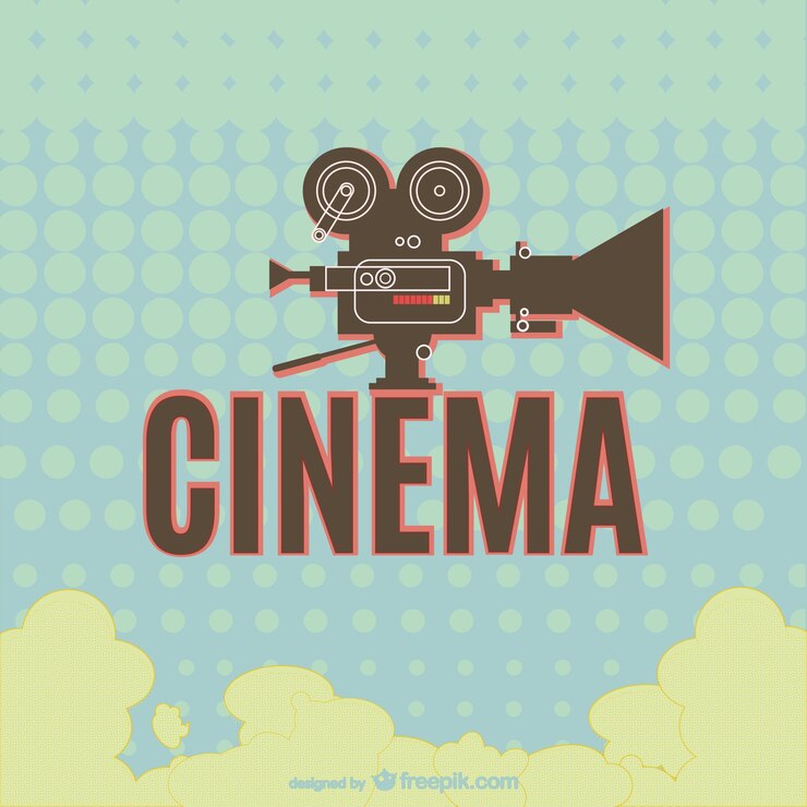 Vetor grátis clássico design de câmera de cinema retro