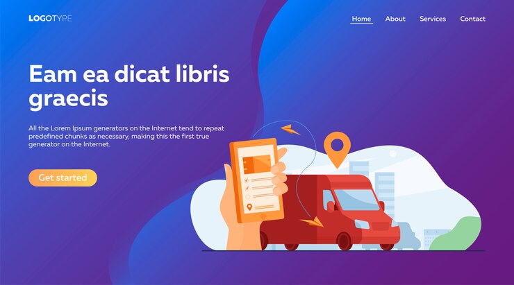 Vetor grátis cliente que usa o aplicativo móvel para rastrear a entrega de pedidos