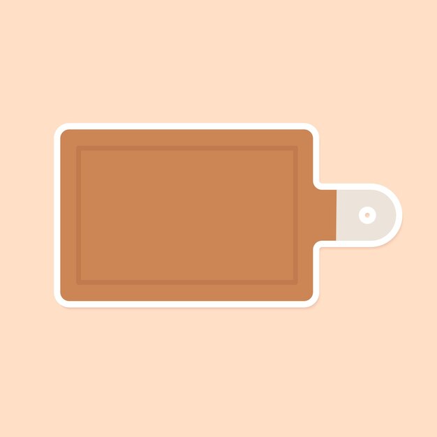 Clipart de etiqueta de equipamento de cozinha de placa de corte vetorial