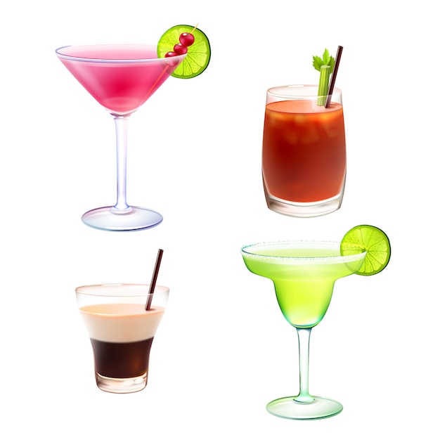 Cocktail conjunto realista