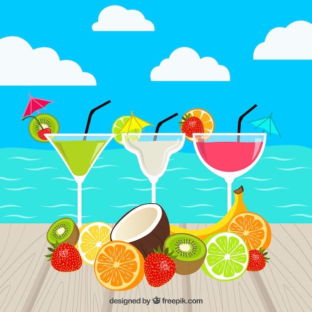 Cocktails tropicais