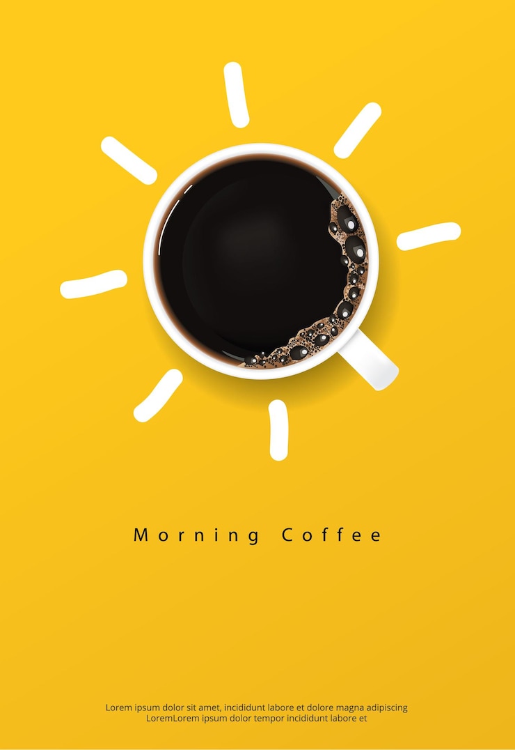Vetor grátis coffee poster advertisement flayers ilustração vetorial