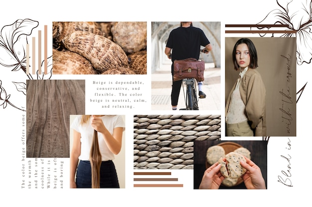 Colagem artística de moodboard com fotos