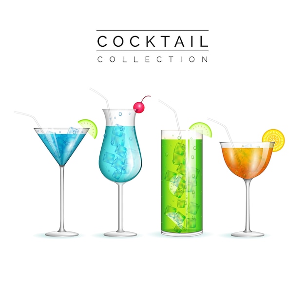 Coleção cocktail realista