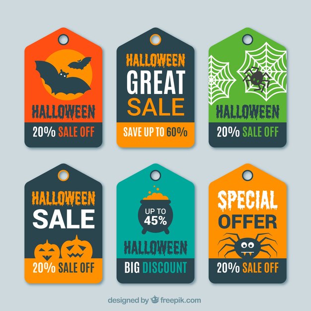 Coleção da etiqueta discount halloween