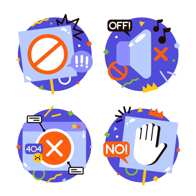 Vetor grátis coleção de adesivos essenciais