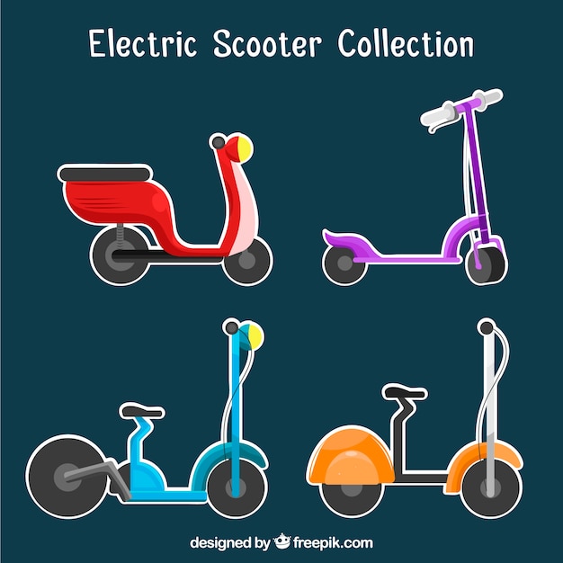 Coleção de adesivos scooter elétricos