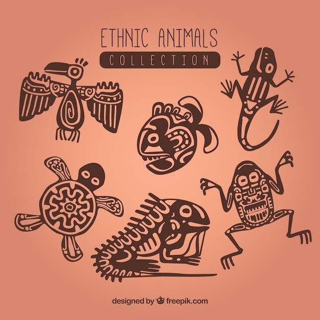 Coleção de animais étnicos