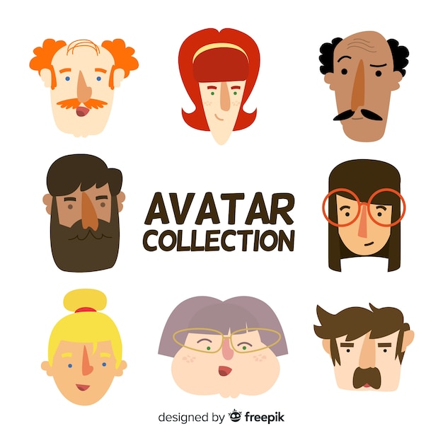 Coleção de avatar de pessoas desenhadas a mão