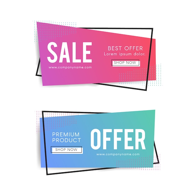 Coleção de banner de vendas