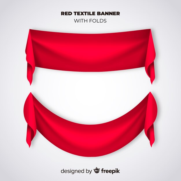 Coleção de banners têxteis realistas